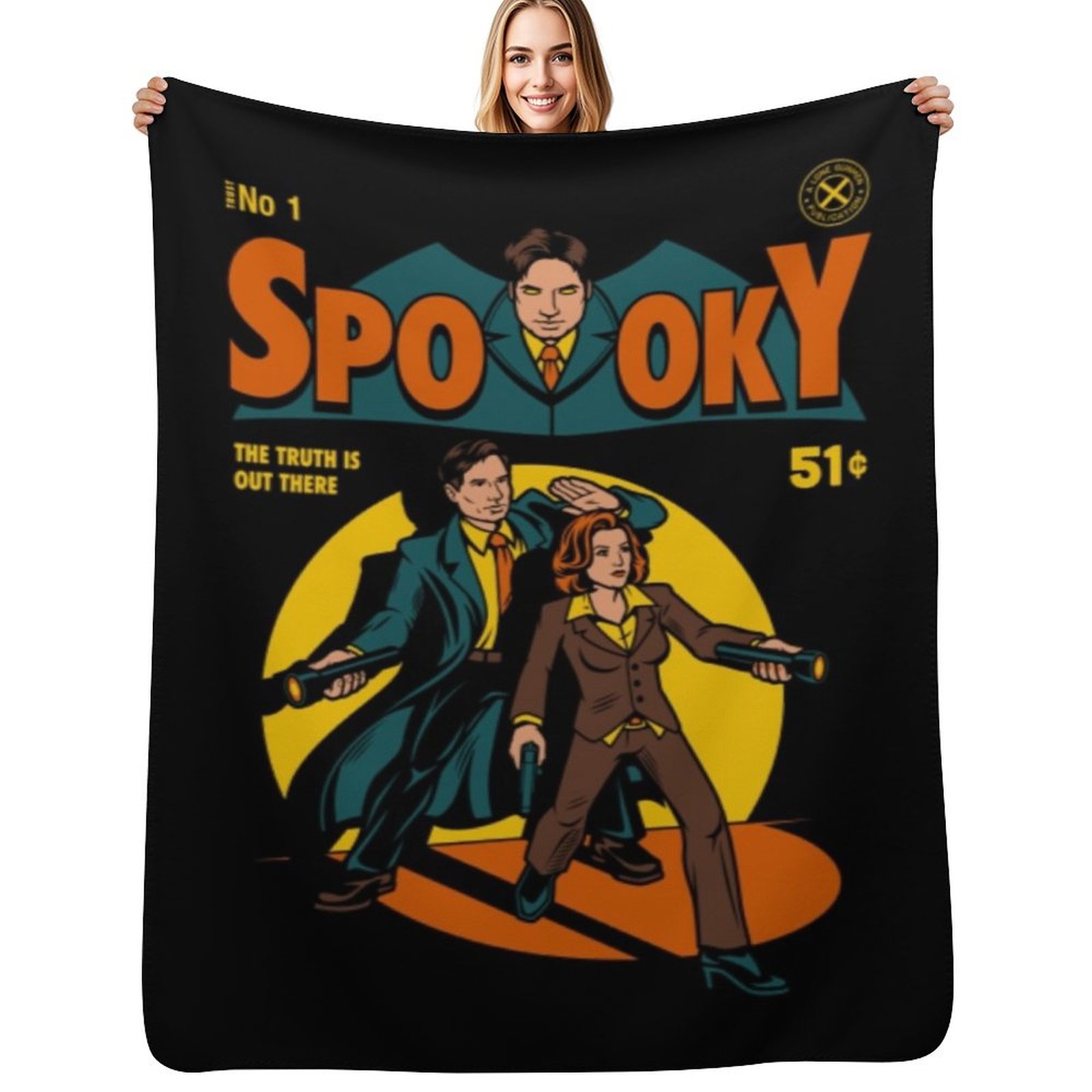 3D Printing File Free - X Files, Spooky Comic Throw Blanket