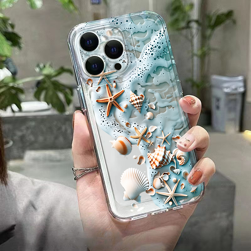 3D Printing Iphone - 3D Beach Starfish Shell Phone Case