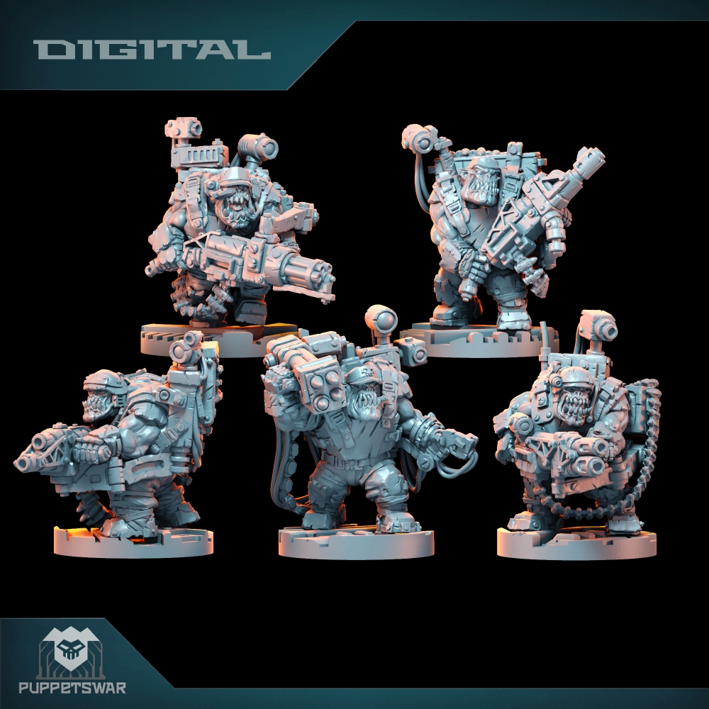 3D Printing Resin - Orc Ultimate Badasses Squad, Green Skin