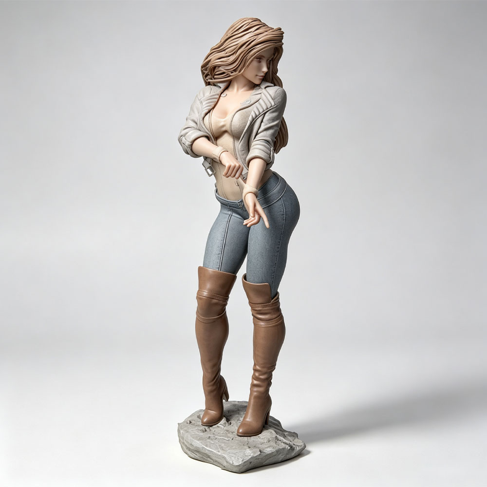 3D Printing Nyc - 1/24 Realistic fashionable female character, miniature