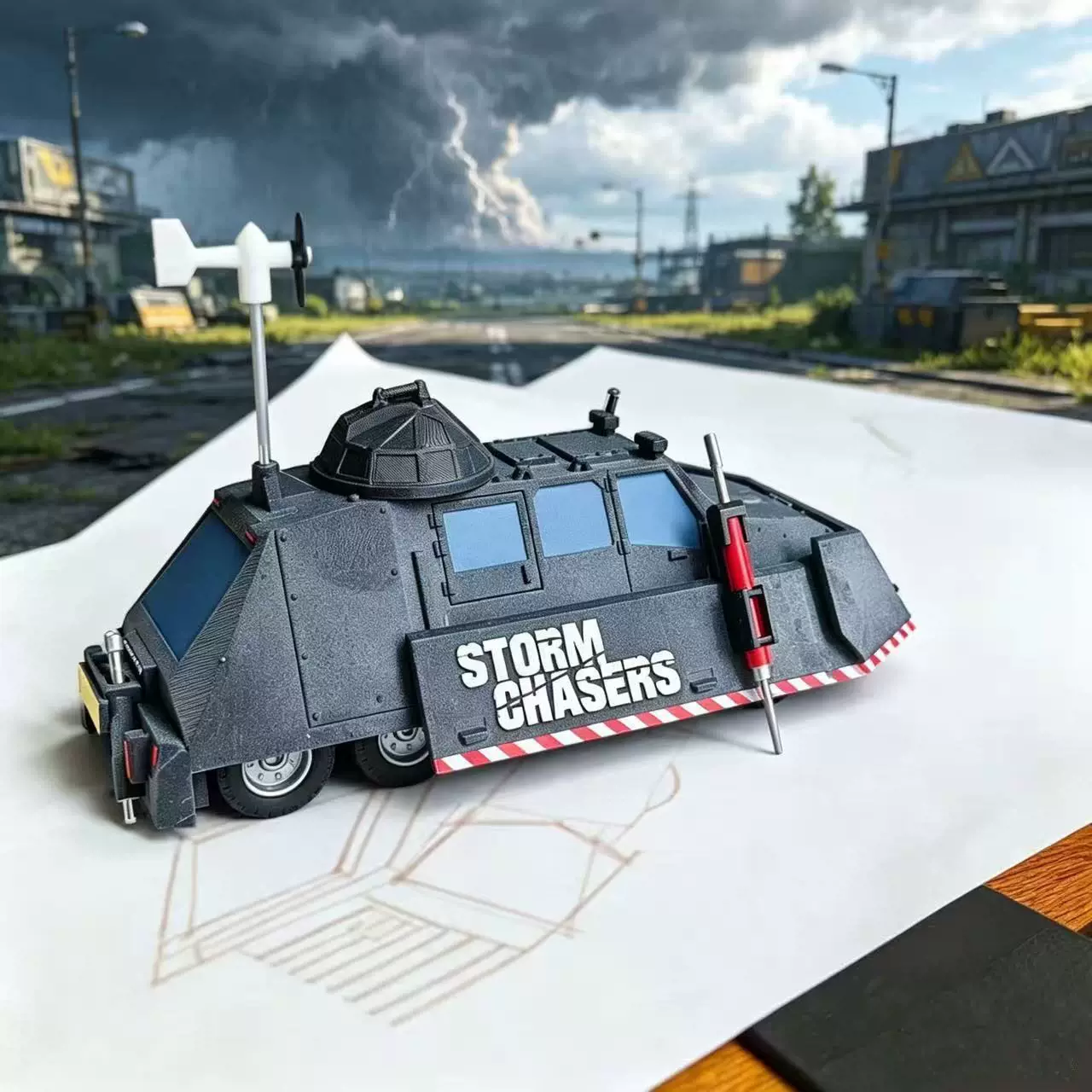 Storm Chaser TIV2 Tornado Inte - 3D Printing Diecast Cars recension och pris