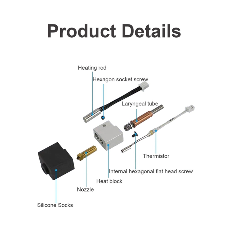 Hotend for 3 Hot End Kit Print - 3D Printing Kit recension och pris