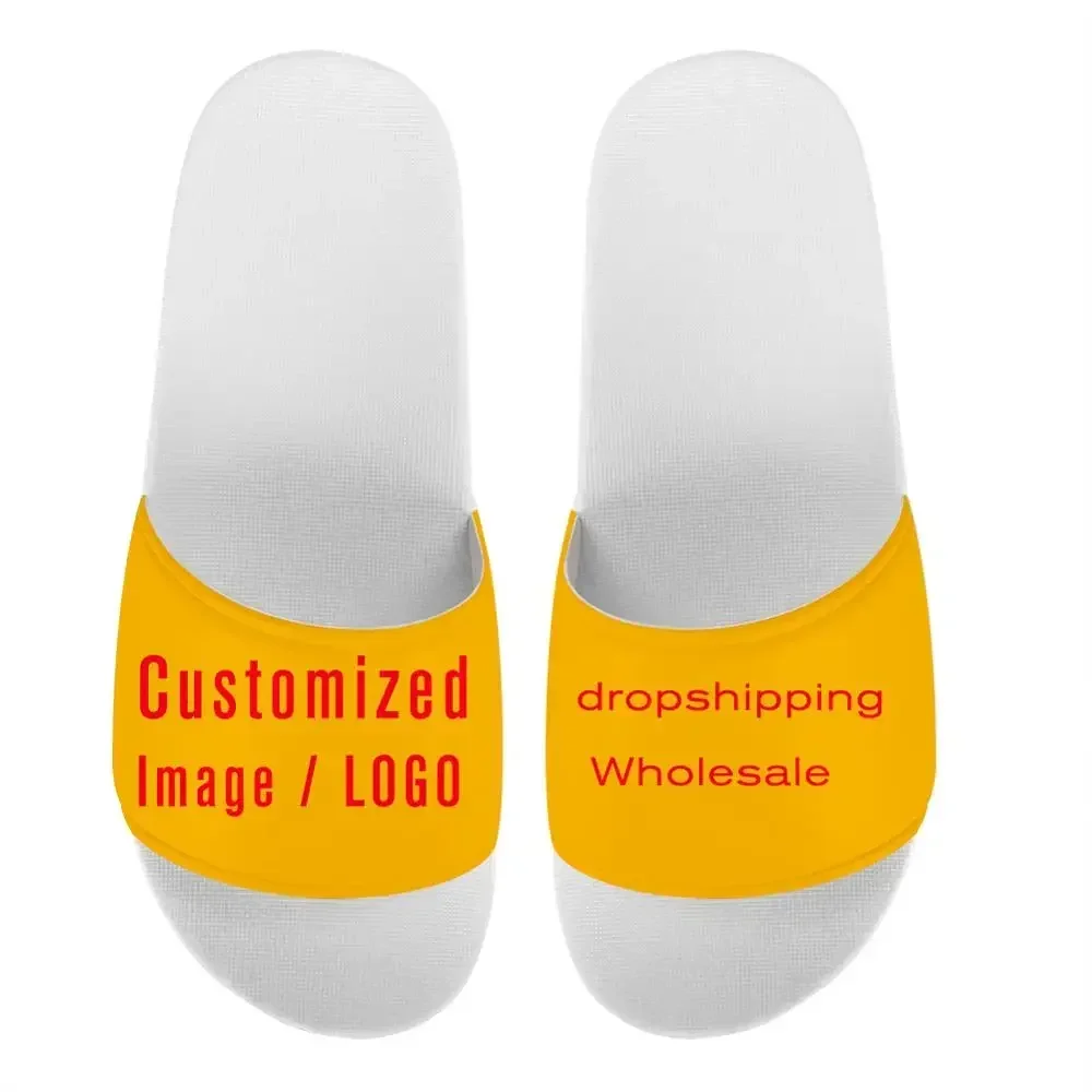 Custom Shoes Men Slippers Flip - 3D Printing Logo recension och pris