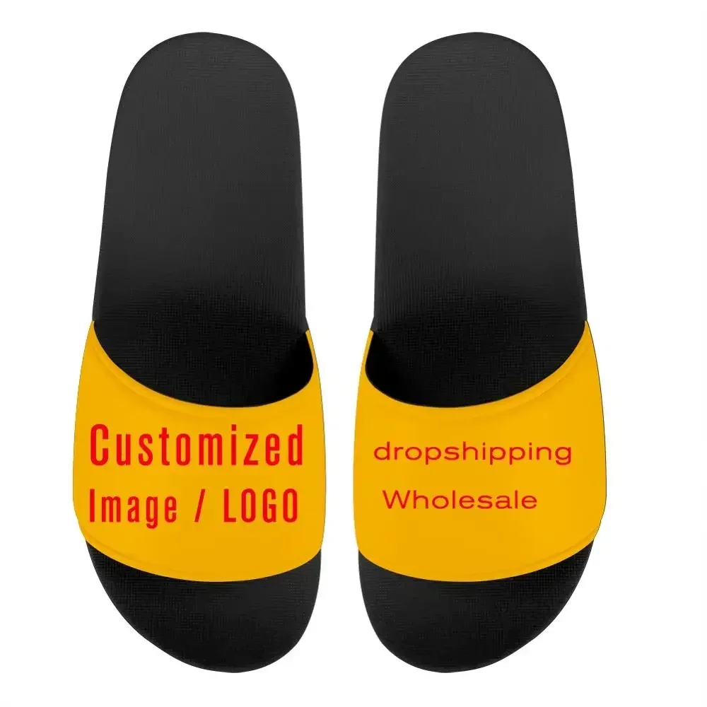 Custom Shoes Men Slippers Flip - 3D Printing Logo recension och pris