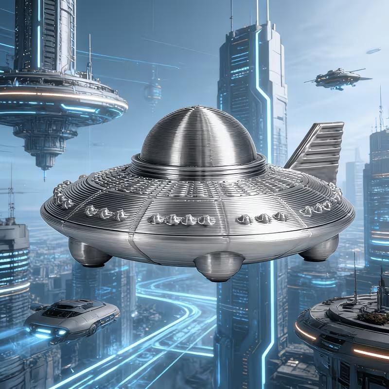 3D Printed UFO Figurines Retro - 3D Printing Nyc recension och pris