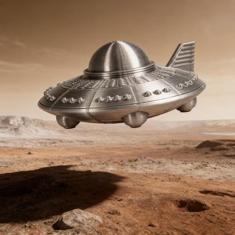 3D Printed UFO Figurines Retro - 3D Printing Nyc recension och pris