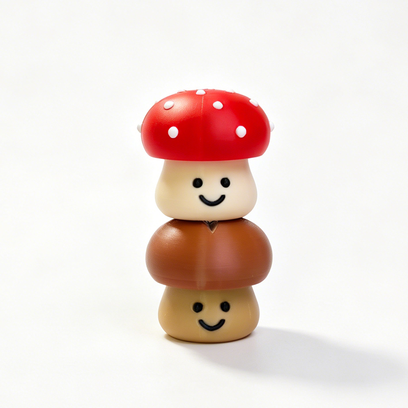 Cute Mushroom 3D Printed Click - 3D Printing Fidget Toys recension och pris