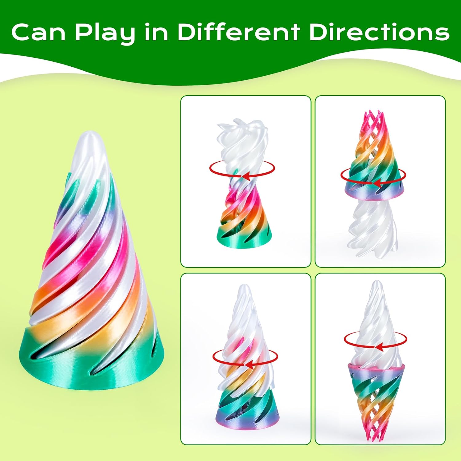 6 Pack Spiral Cone Fidget Toys - 3D Printing Fidget Toys recension och pris