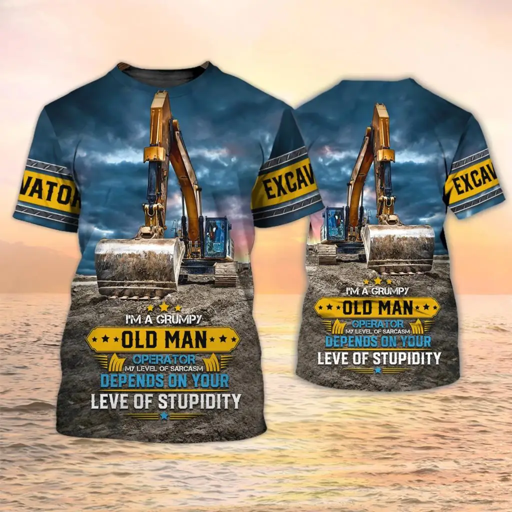 Excavator TShirts Heavy Equipm - 3D Printing Excavator recension och pris