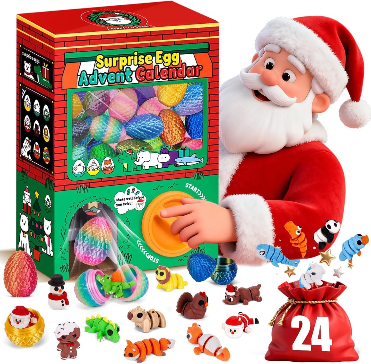 24pcs 3D Printed Surprise Egg  - 3D Printing Fidget Toys recension och pris