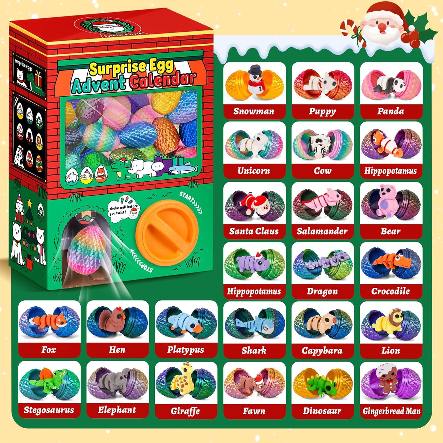24pcs 3D Printed Surprise Egg  - 3D Printing Fidget Toys recension och pris