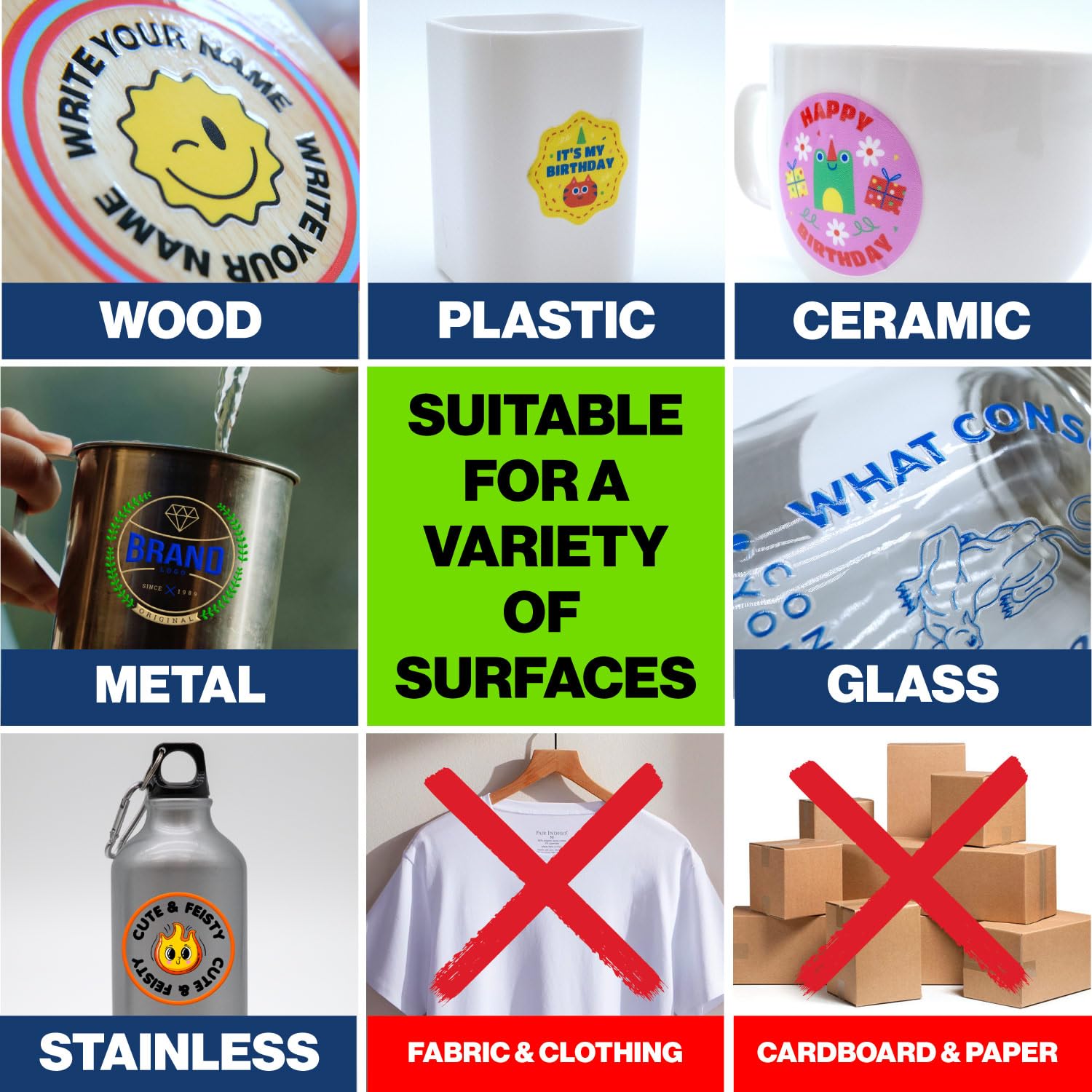 30PCS Custom DTF Transfer Stic - 3D Printing Logo recension och pris